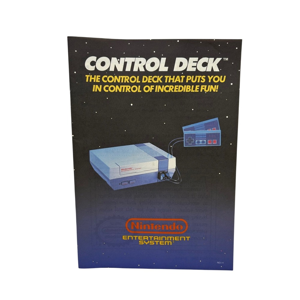 Nintendo NES Control Deck Instruction Manual Original REV-4 1989 Vintage Booklet